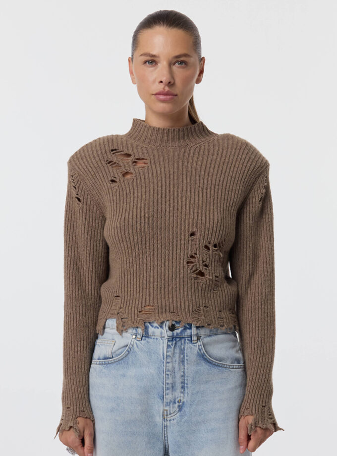 Светр Bazhane Kurt Cropped Sweater мокко