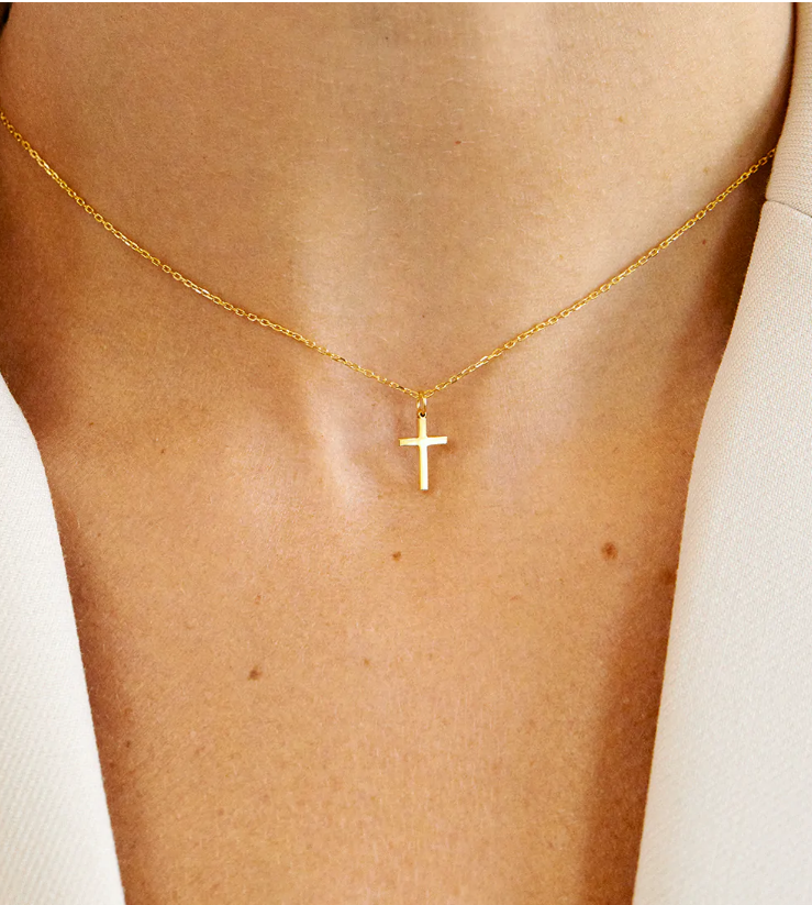 Хрестик 1,2 см жовте золото KP 02
