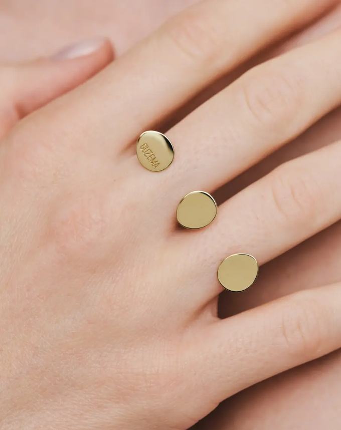 Каблучка 3 клюшки жовте золото (15,5-16) CC 26