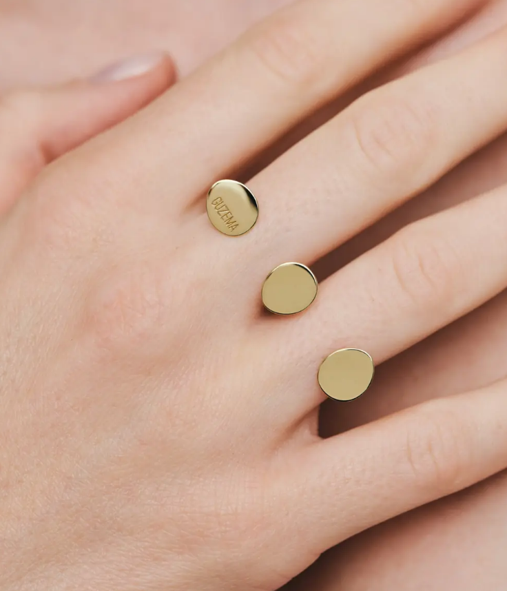 Каблучка 3 клюшки жовте золото (15,5-16) CC 26