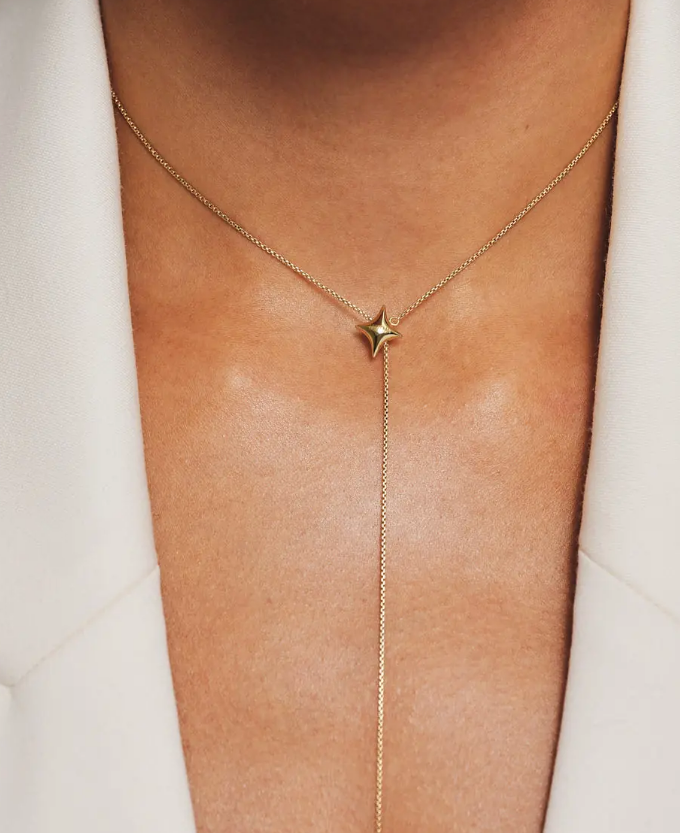 Кольє-трансформер зірка жовте золото
