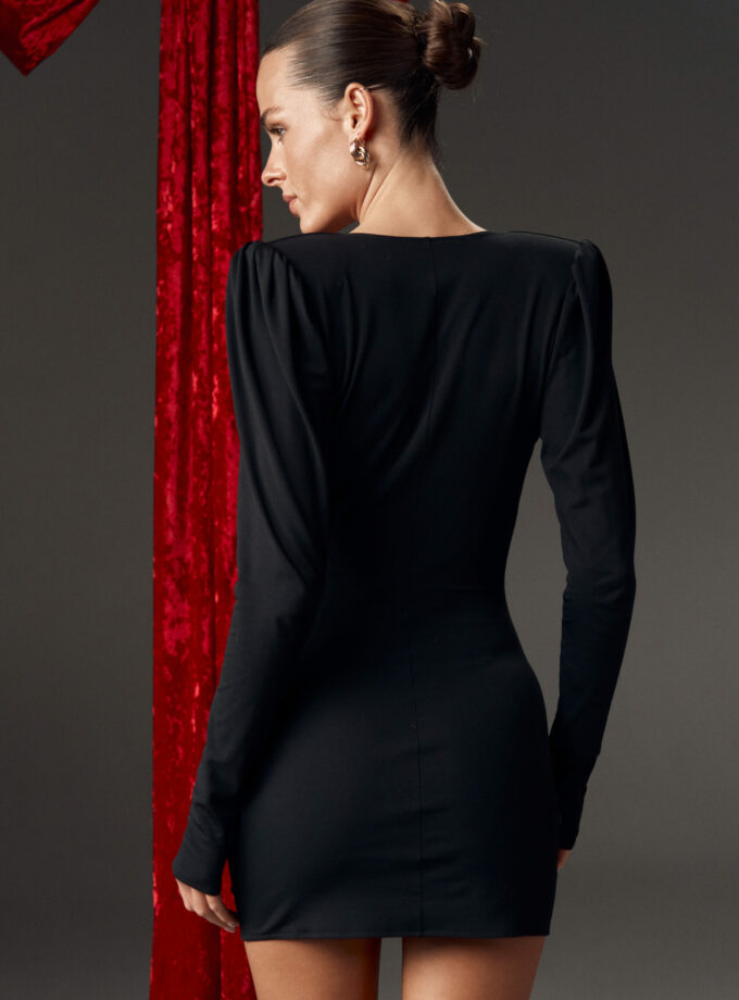 Сукня Colette трикотажна зі знімною квіткою BLACK