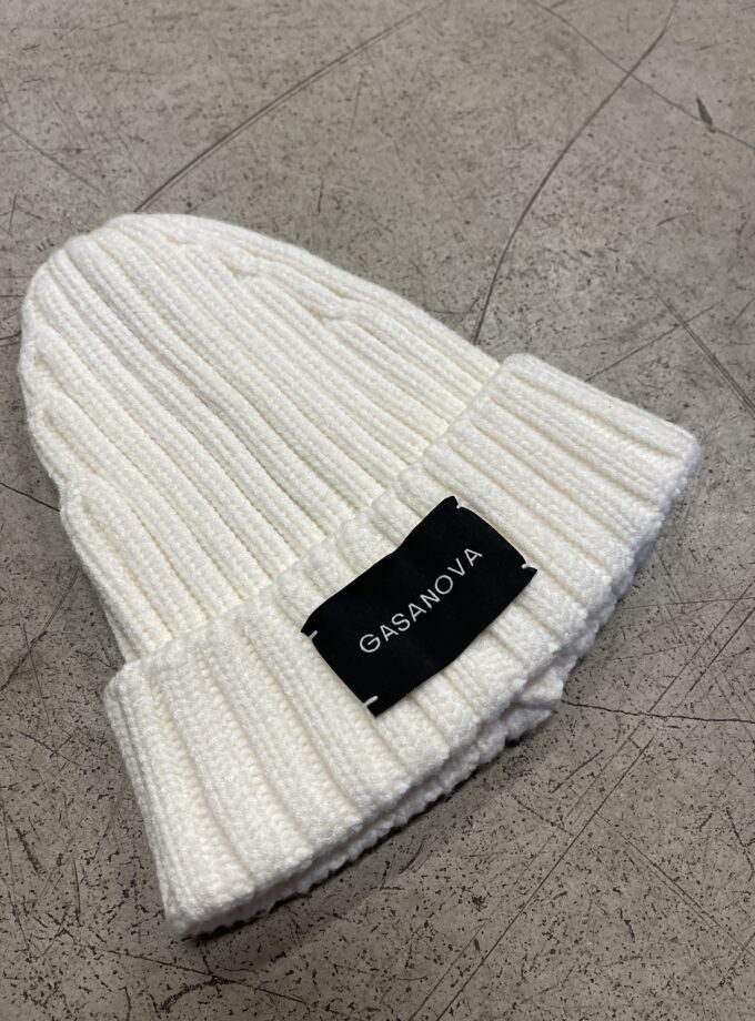 Шапка Gasanova beanie молочна