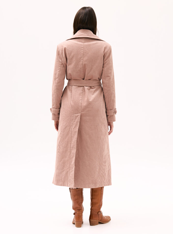 Пальто XM by Malinovska рожеве з вельвету