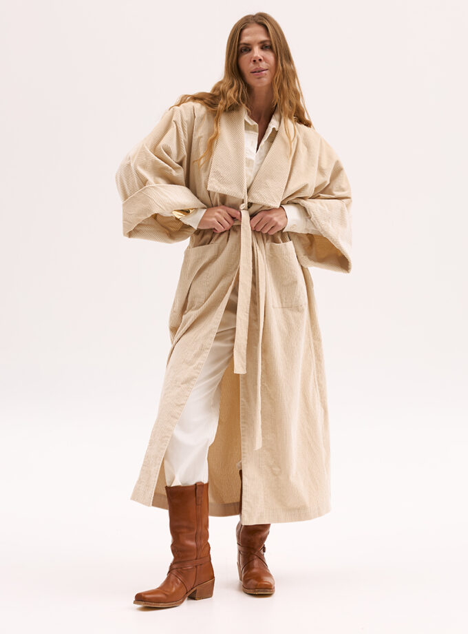 Кімоно XM by Malinovska бежеве вельветове