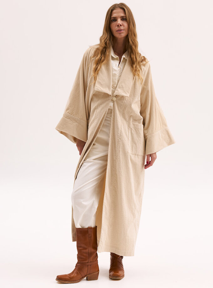 Кімоно XM by Malinovska бежеве вельветове