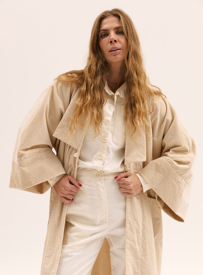 Кімоно XM by Malinovska бежеве вельветове