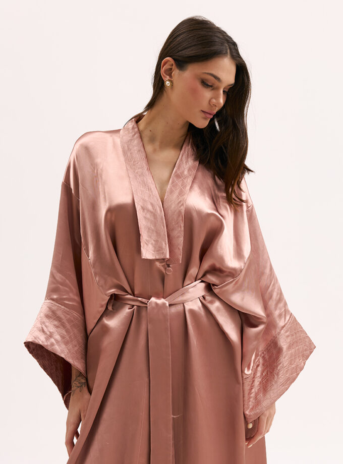 Кімоно XM by Malinovska атласне рожеве