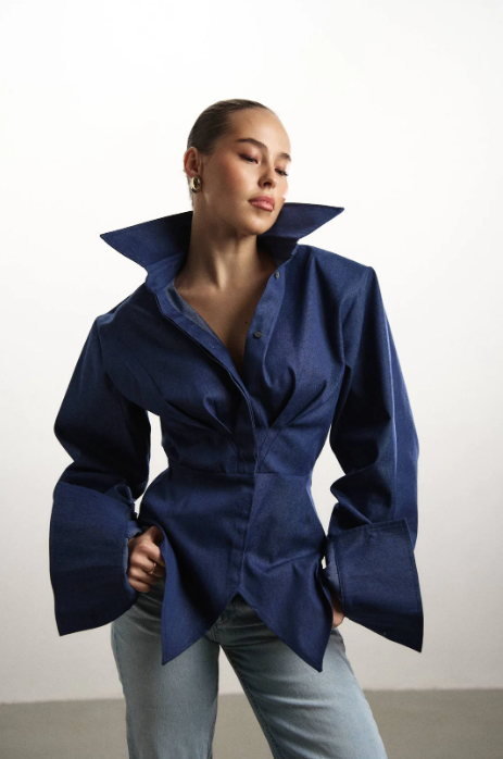 Сорочка MOHD синя