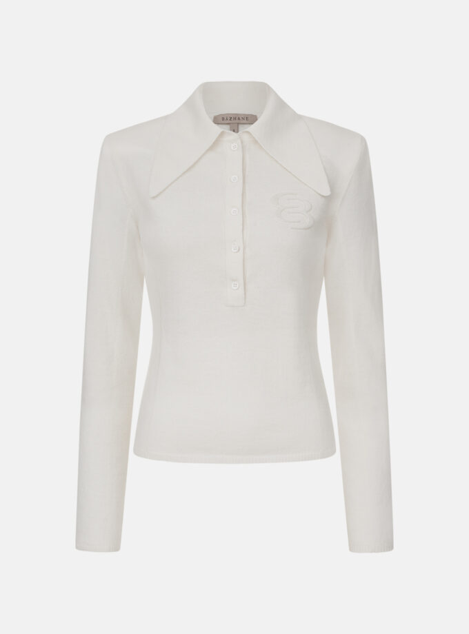 Поло Bazhane Cardinal polo з довгим рукавом молочний