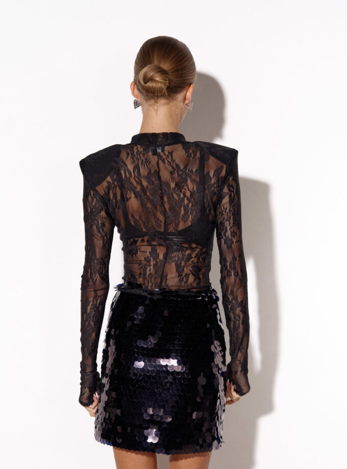 Спідниця Colette у велику паетку чорна