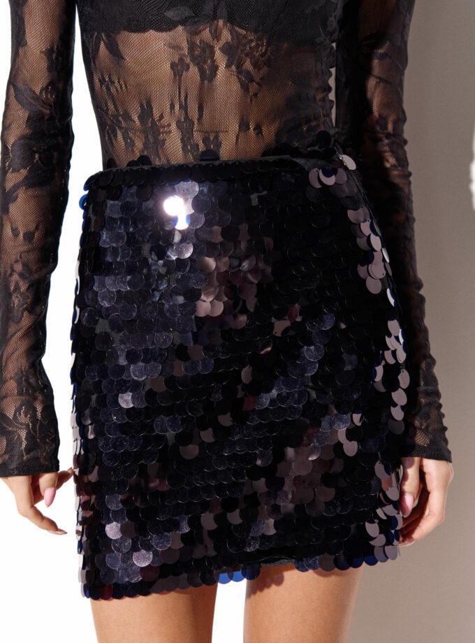 Спідниця Colette у велику паетку чорна