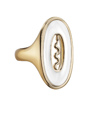 Каблучка Gunia змія у білому 17