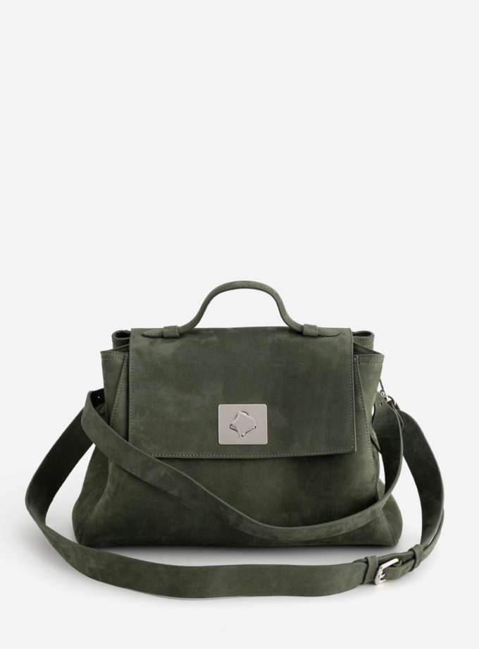 Сумка Kachorovska Ernestina 33 нубук зелений срібло