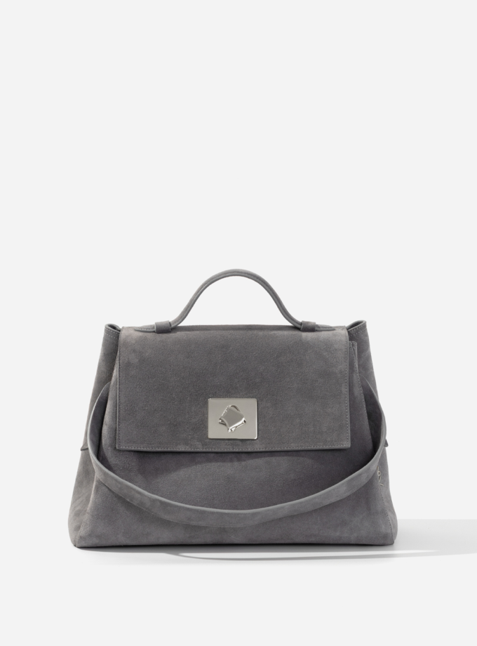 Сумка Kachorovska Ernestina 33 сірий спілок срібло