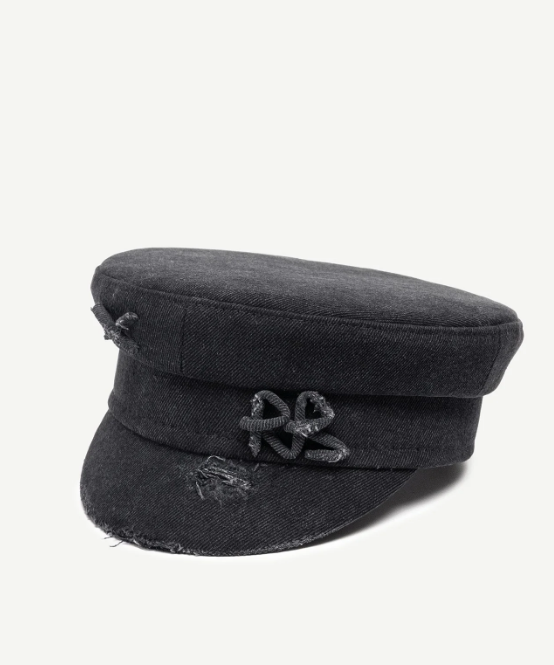 Капелюх RB Distressed Denim Baker Boy Cap чорна потертості - Зображення 2