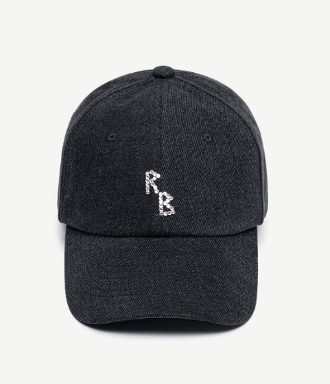 Бейсболка RB Crystal-embroidered Denim Baseball Cap чорна