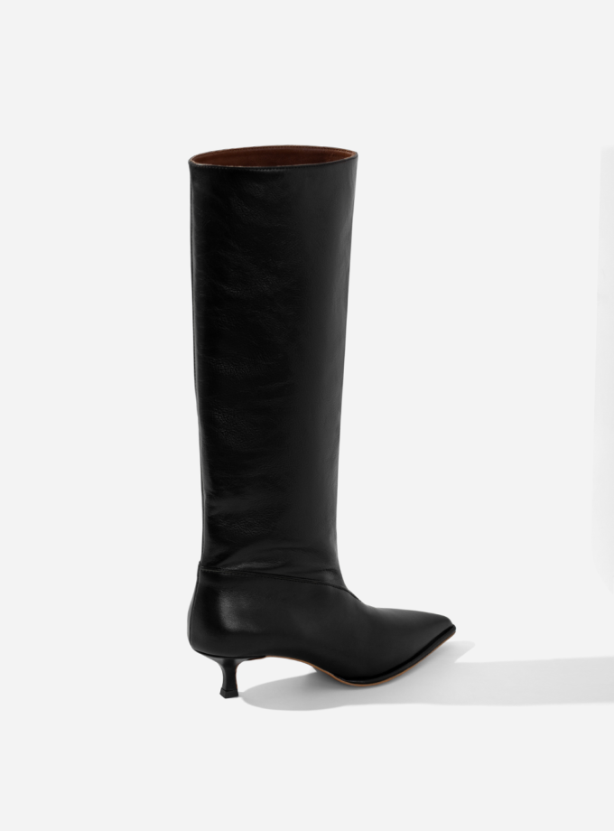 Чоботи Kachorovska ERICA чорні шкіряні