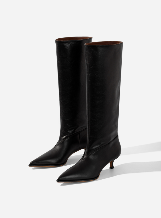 Чоботи Kachorovska ERICA чорні шкіряні