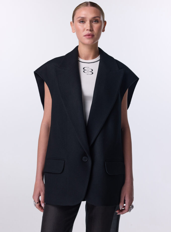 Пальто - жакет Bazhane Lavish vest чорний