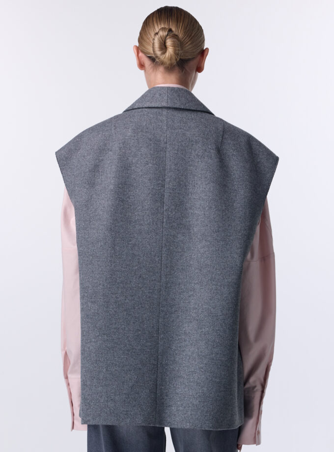 Пальто - жакет Bazhane Lavish vest сірий