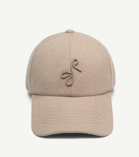 Бейсболка Ruslan Baginskiy Hat з монограмою вовняна бежева