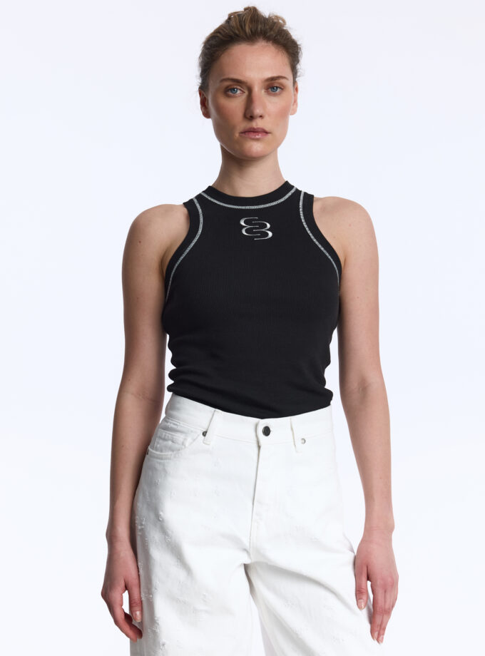 Топ Bazhane Line top з вишивкою BB logo чорний