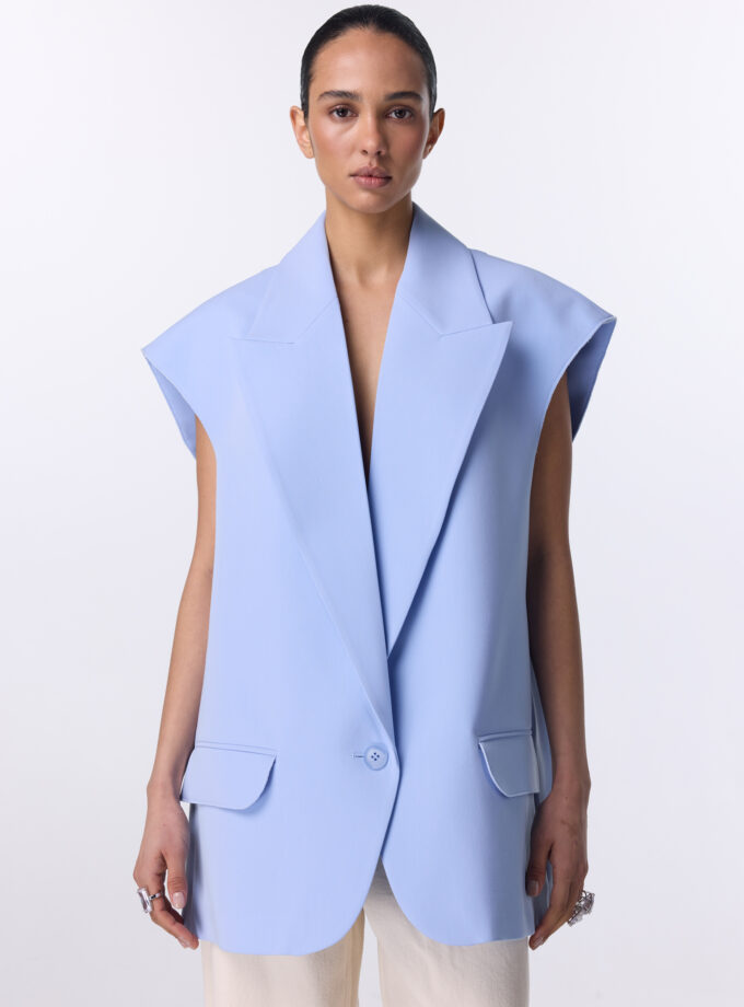 Жилет Bazhane оверсайз блакитний