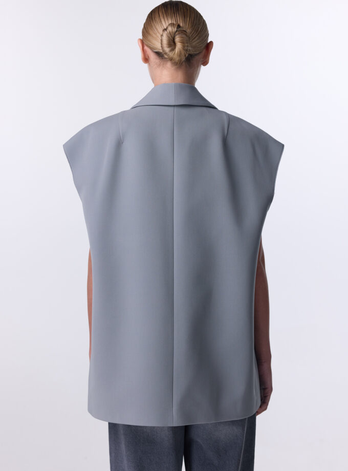 Жилет Bazhane оверсайз світло-сірий