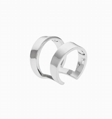 Каф подвійний великий біле золото