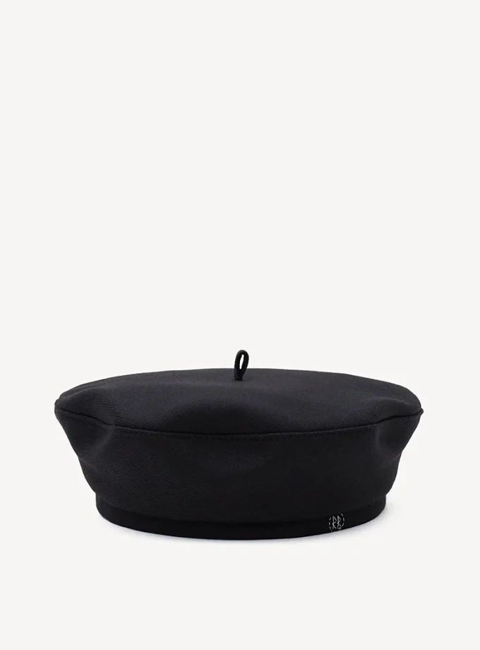 Берет RB Monogram-embroidered Beret чорний
