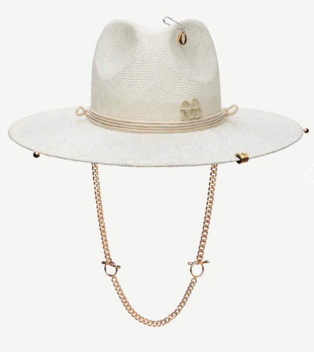 Капелюх Ruslan Baginskiy Fedora Hat солом'яний білий