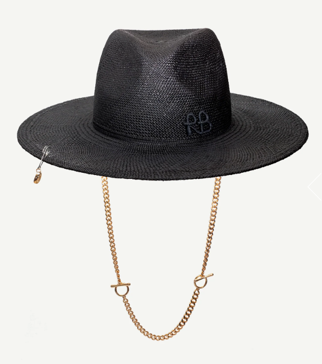 Капелюх Ruslan Baginskiy Fedora Hat солом'яний чорний