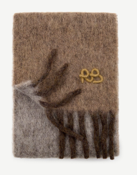 Шарф Ruslan Baginskiy Fringed Alpaca-blend Scarf коричневий