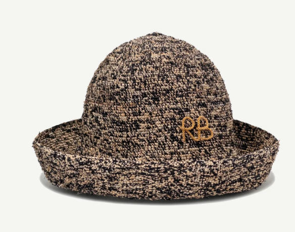 Капелюх Ruslan Baginskiy Bucket Hat солом'яний з чорним