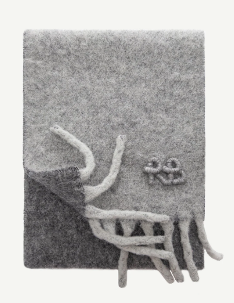 Шарф Ruslan Baginskiy Fringed Alpaca-blend Scarf сірий