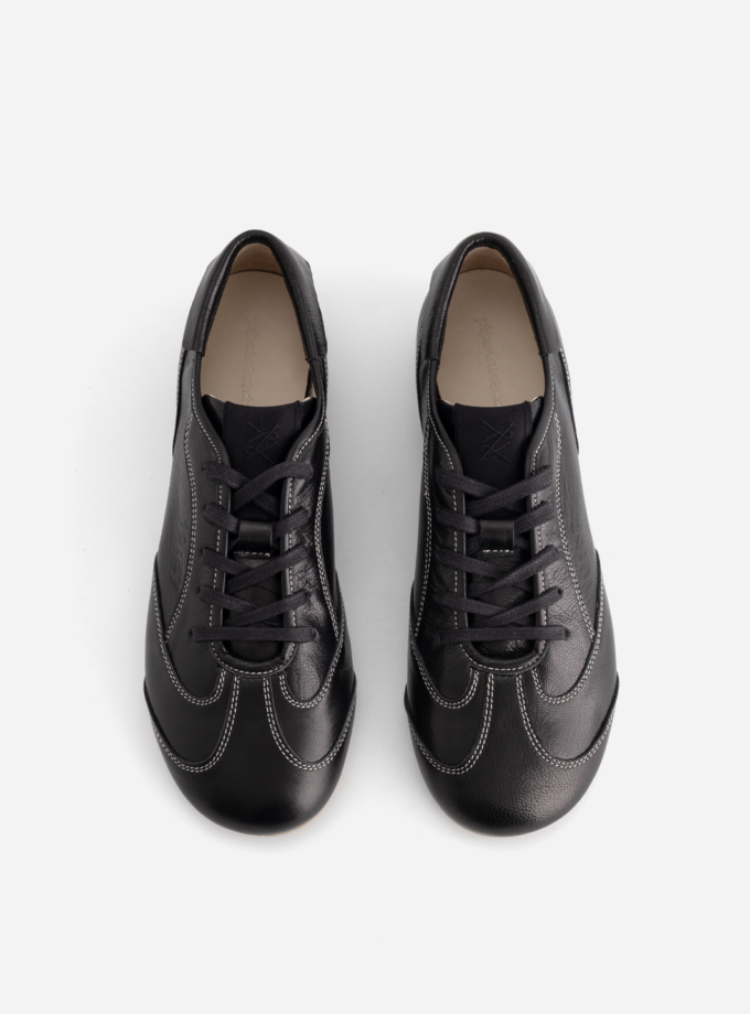 Кросівки Kachorovska шкіра чорні з блиском