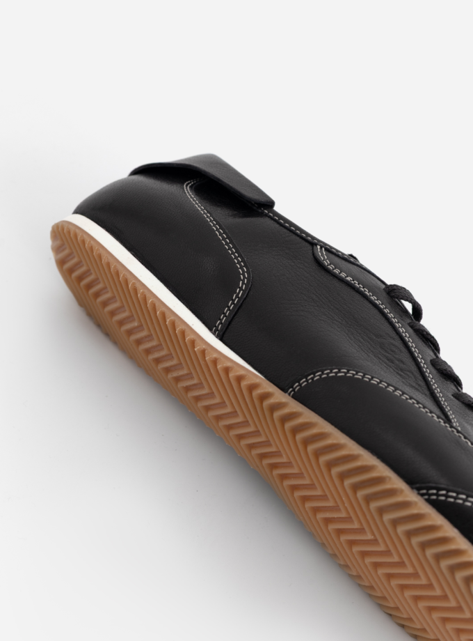 Кросівки Kachorovska шкіра чорні з блиском