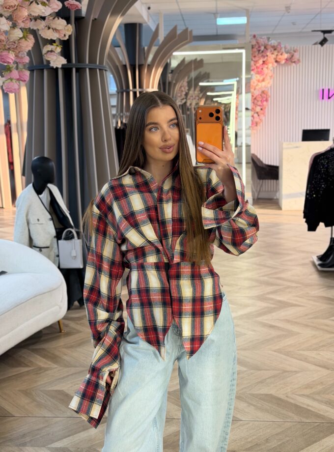 Сорочка MOHD клітинка червона