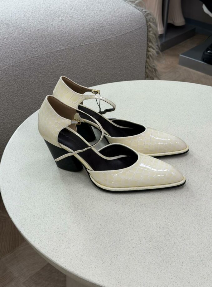 Туфлі Kachorovska лак рептилія лайм G0004