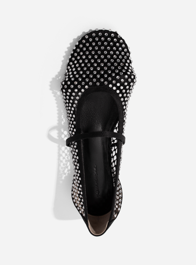 Балетки Kachorovska JERRY BALERINA мережа чорні стрази