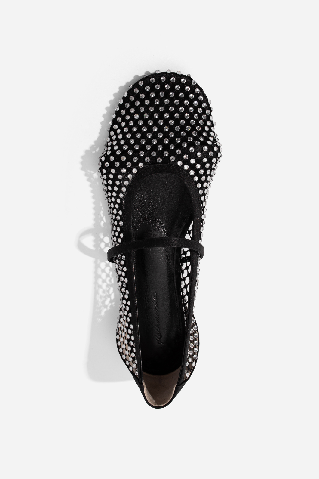 Балетки Kachorovska JERRY BALERINA мережа чорні стрази - Зображення 3