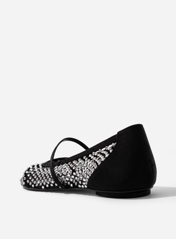 Балетки Kachorovska JERRY BALERINA мережа чорні стрази