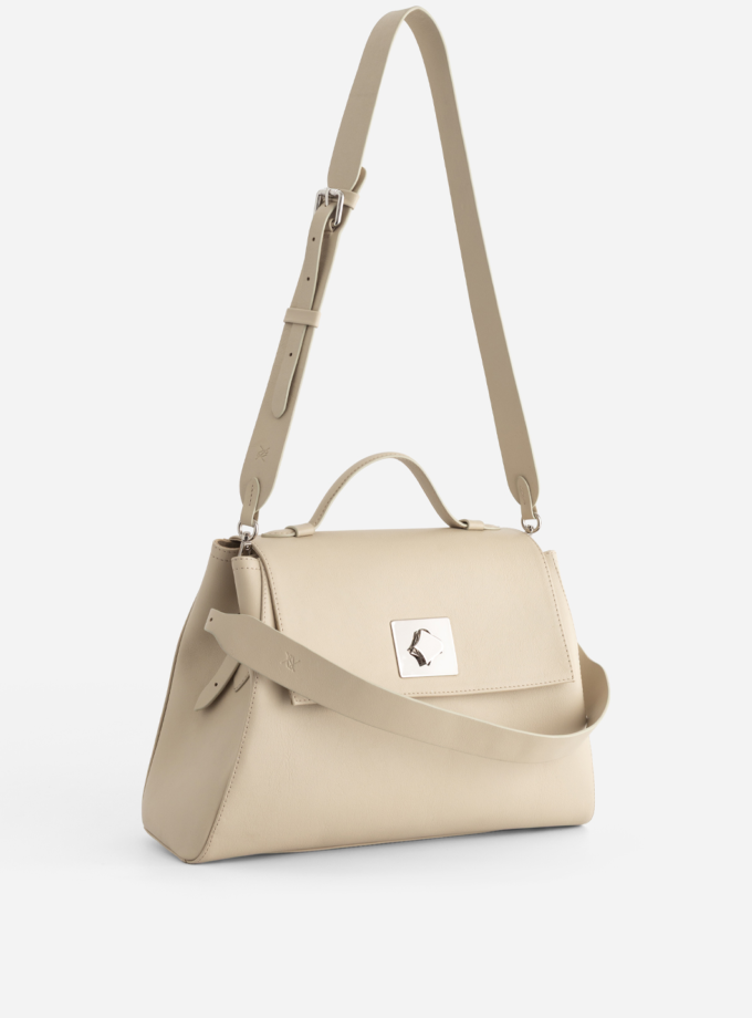 Сумка Kachorovska Ernestina 33 шкіра тофу срібло