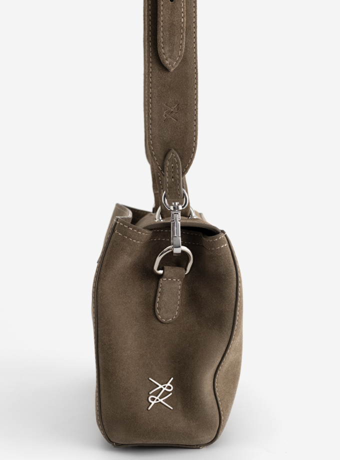 Сумка Kachorovska Erna Soft 23 спілок оливковий срібло