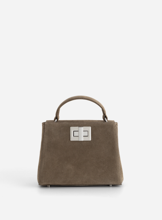 Сумка Kachorovska Erna Soft 23 спілок оливковий срібло