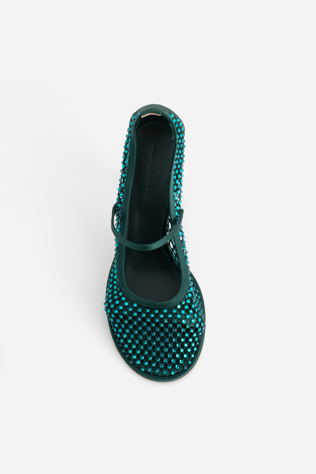 Туфлі Kachorovska JERRY темно-зелені з кристалами - Зображення 3