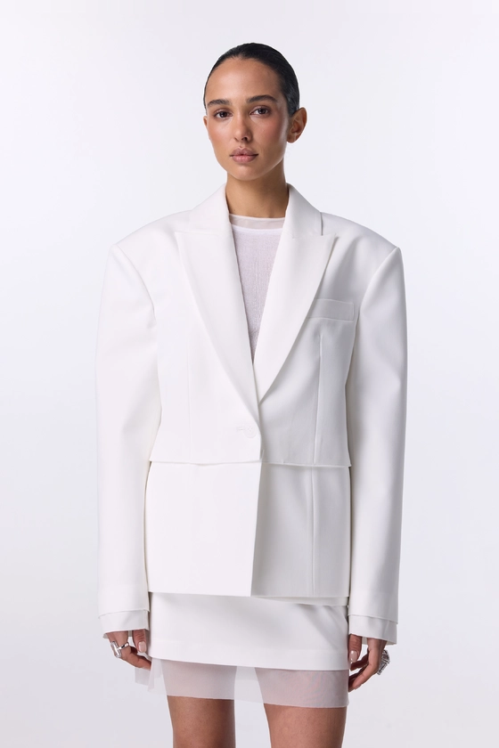 Жакет Bazhane Crush jacket молочний