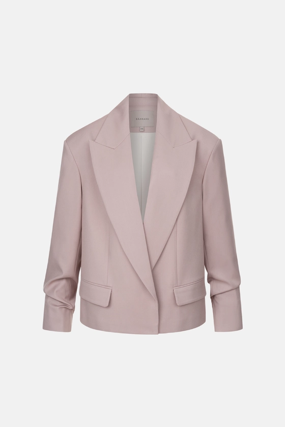 Жакет Bazhane оверсайз зі збіркою на рукаві рожевий