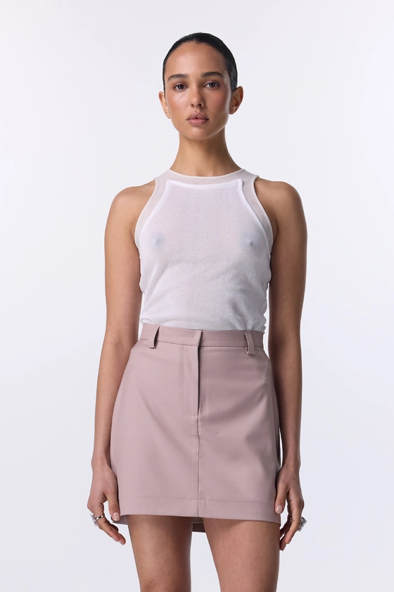 Спідниця Bazhane з високою посадкою міні рожевий